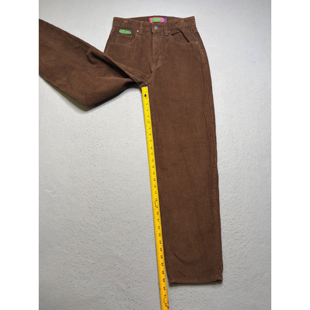 Empyre Corduroy Pants Womens 4 Brown Skate Y2K High Waisted Straight Leg - Picture 7 of 12